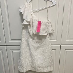 Lilly Pulitzer Cream One Shoulder Dress